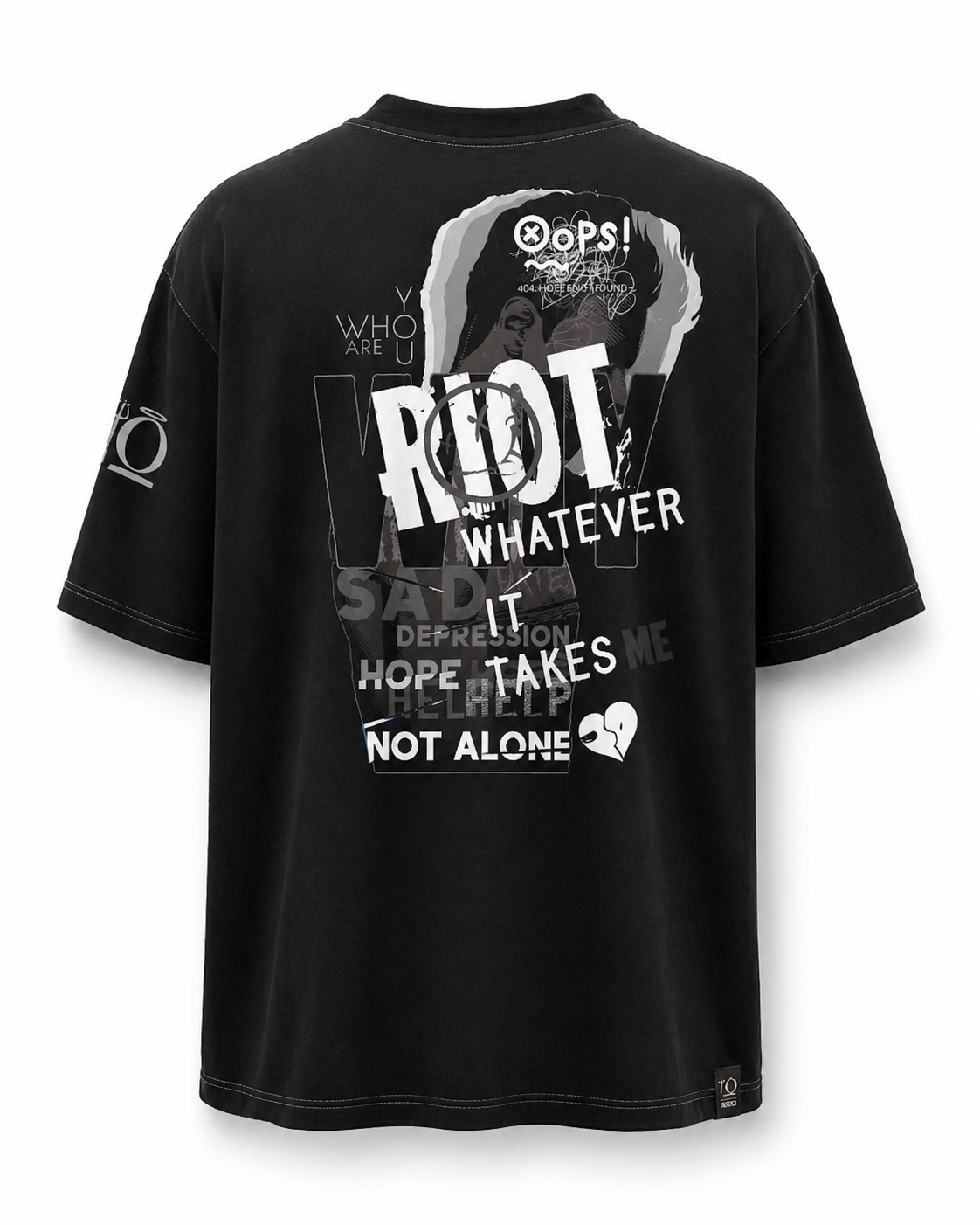 Black Whatever It Takes graphic T-shirt by KiiNDSOULS, alternate product view